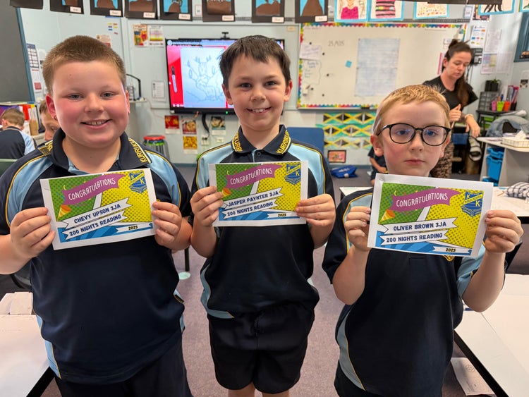 Students receiving awards